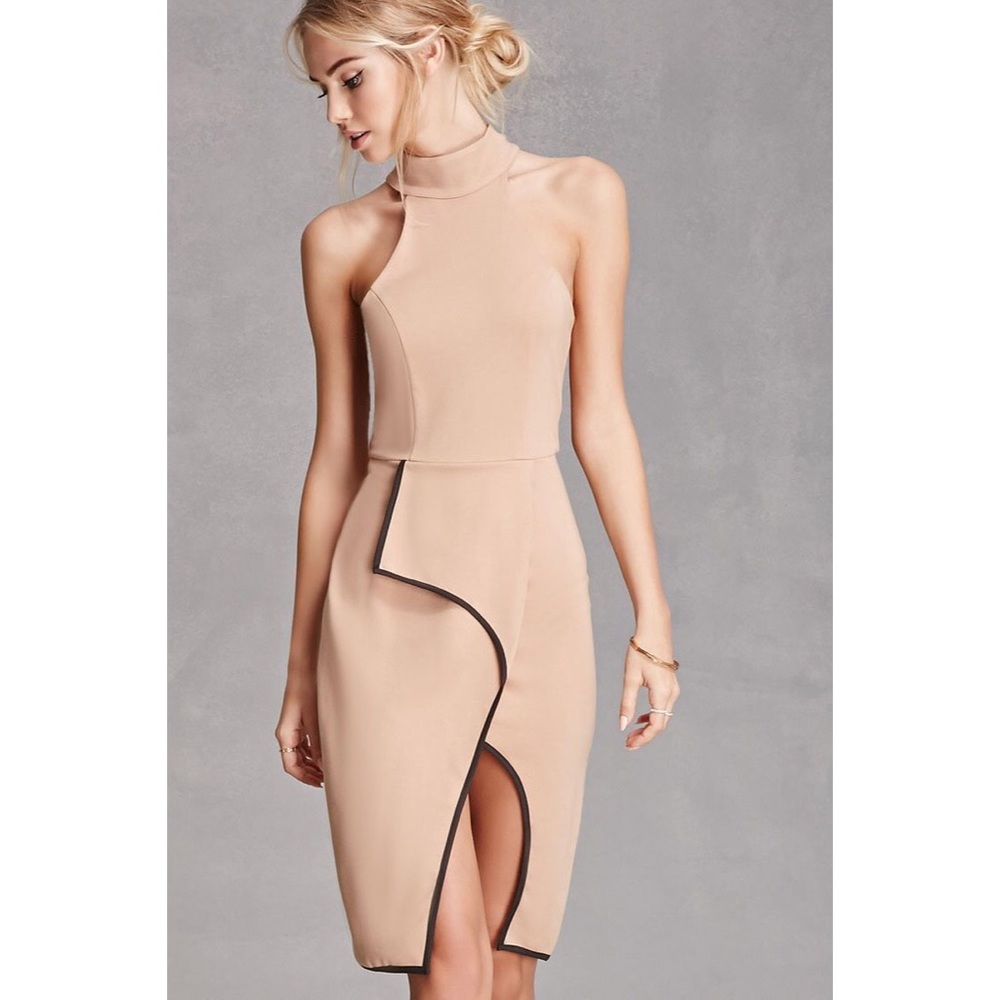 Selfie Leslie Brown Tulip Dress - Size M